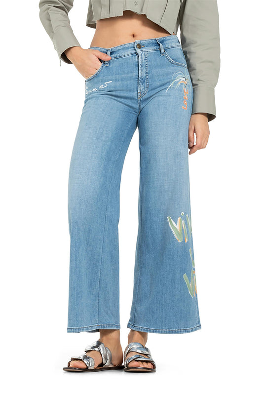 Cambio Jeans “Palazzo” Cropped “Summer Love”
