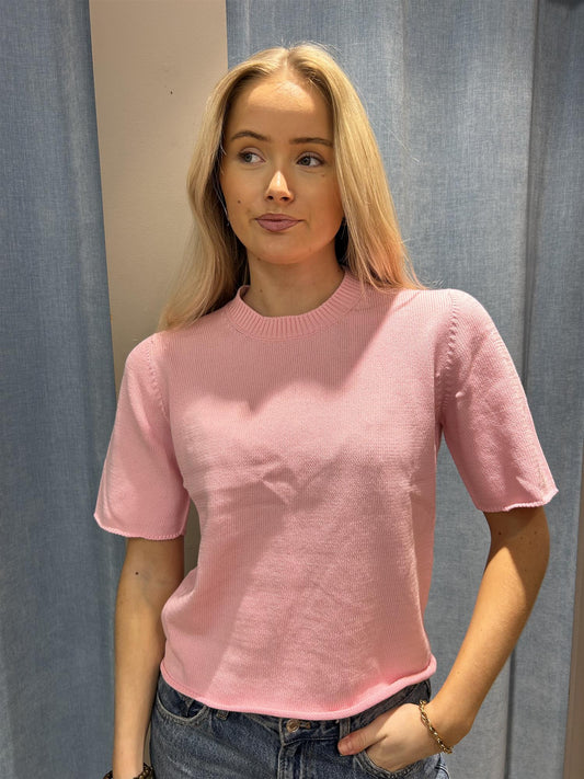 Gran Sasso kortermet genser bomull Rosa