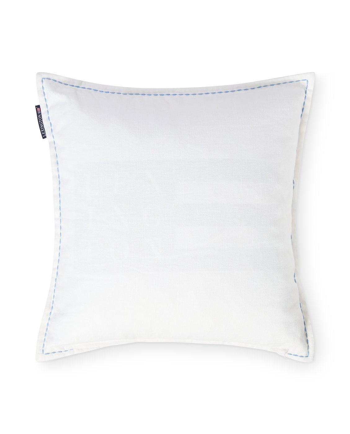 Lexington Home Blomsterbrodert linblanding putetrekk blå 50x50cm