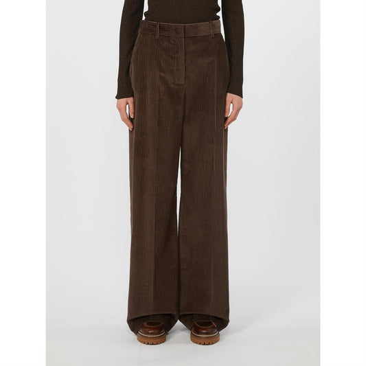 Max Mara Tania Vide kordfløyelsbukser Brune