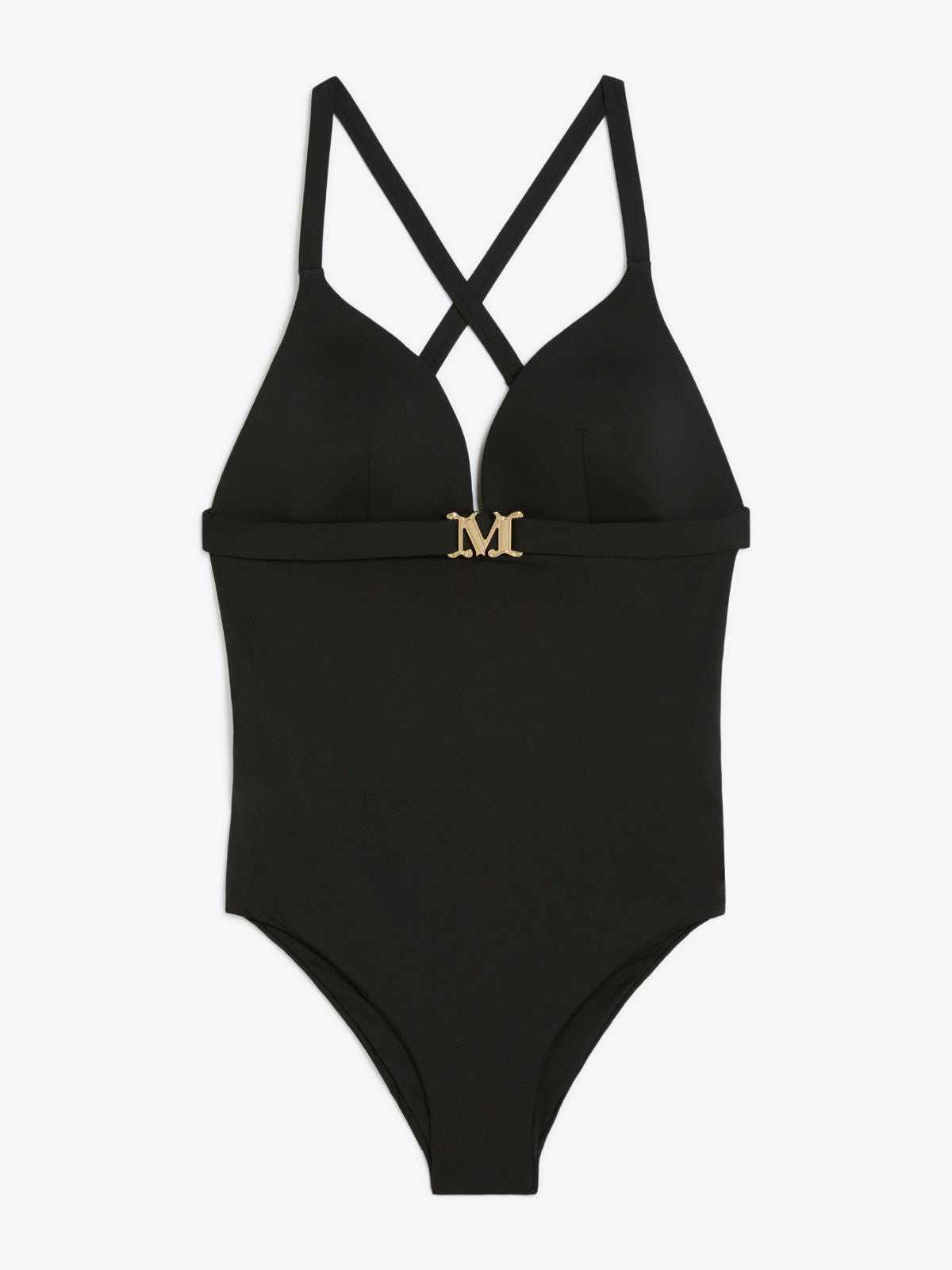 Max Mara Beachwear Celine Badedrakt i fin jersey med C-cup Sort