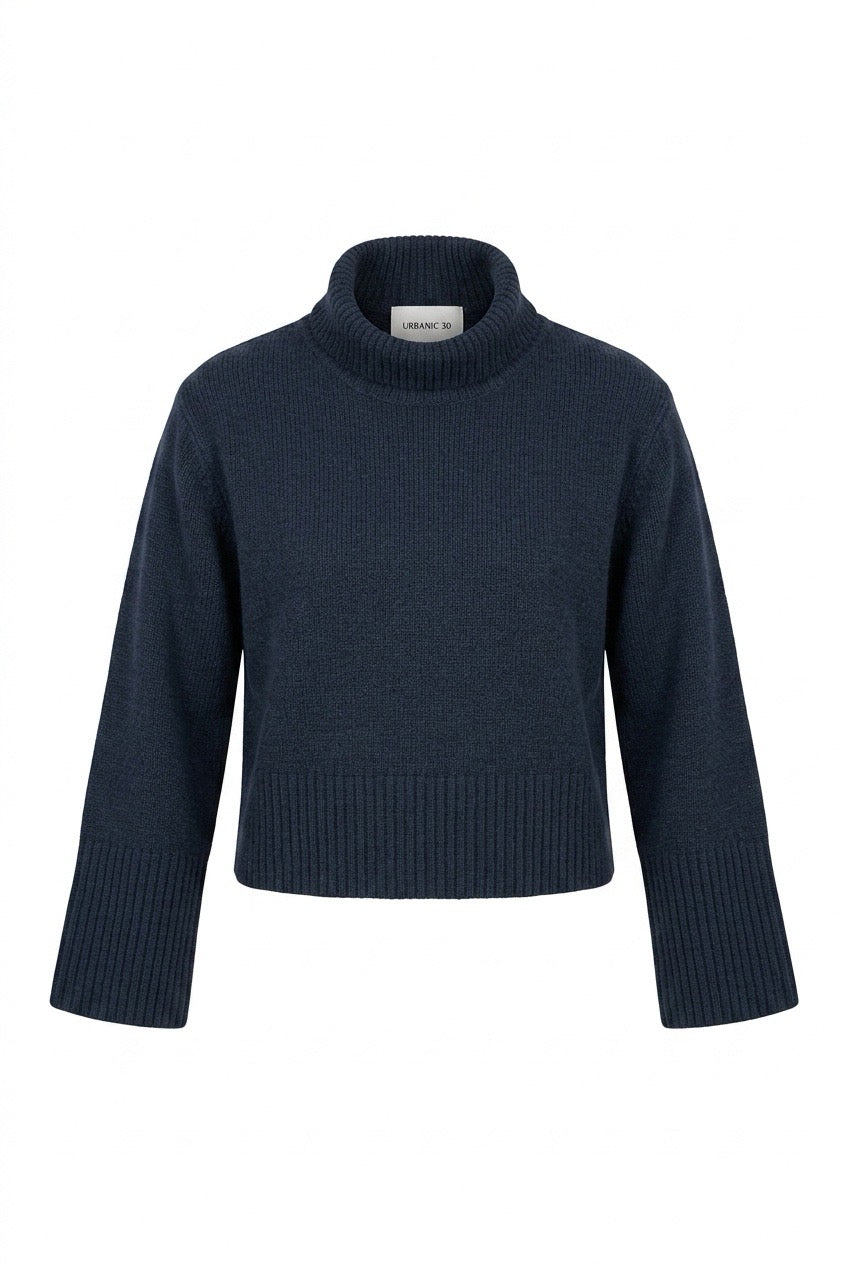 Lisa Yang Fleur cashmere genser Denimblå