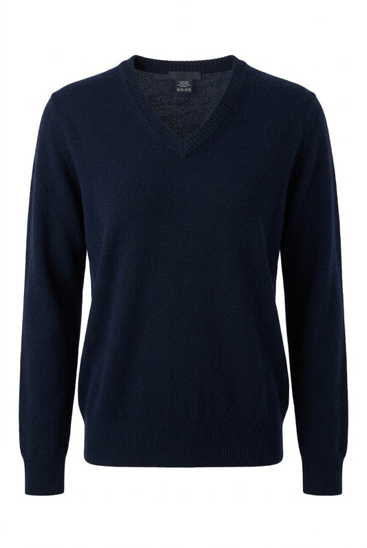 Fluid V neck sweater deep blue sea
