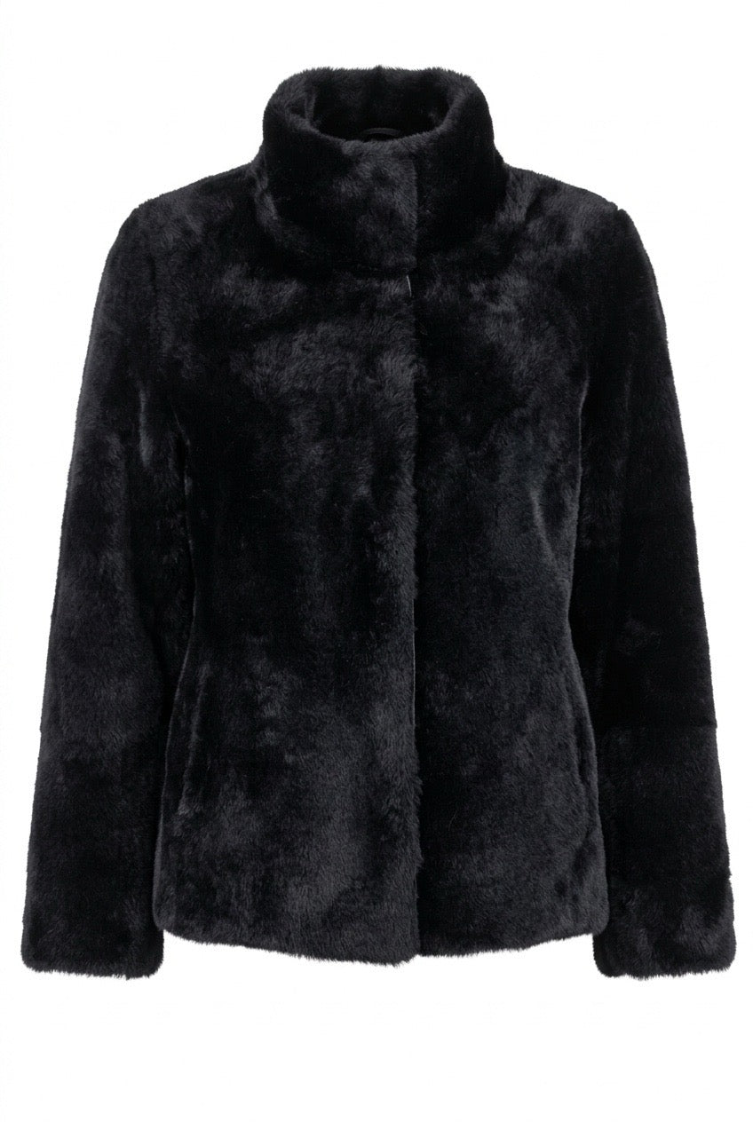 Elin Shearling lam 65cm cacao/black