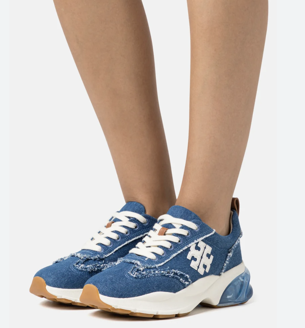 Tory Burch Good Luck Trainer Azul Sneakers