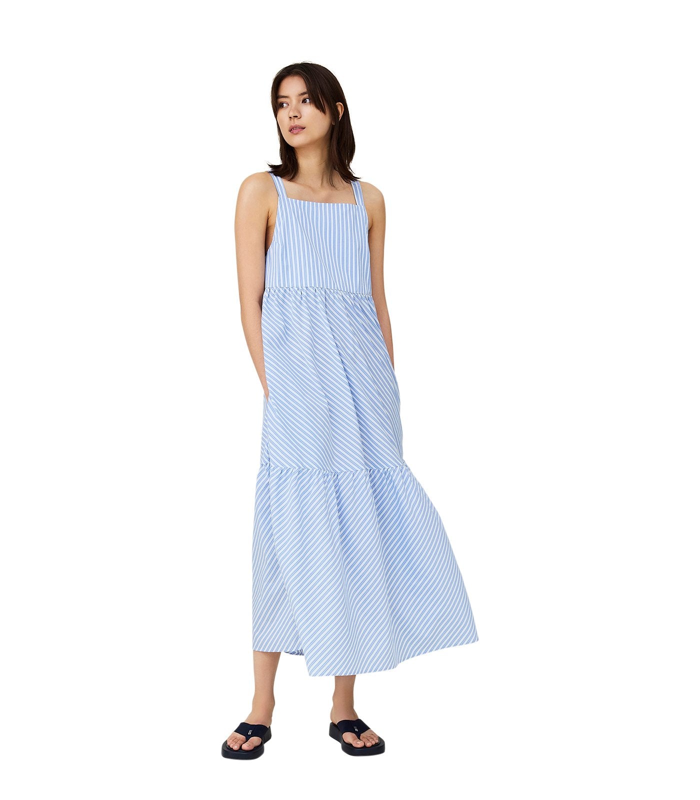 Leila organic Cotton poplin maxi dress